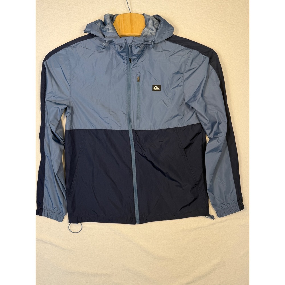 Quiksilver Windbreaker Jacket Mens Small Blue DryFlight Packable QA16JK000 NEW